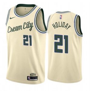 Jrue Holiday Bucks Cream City Jersey